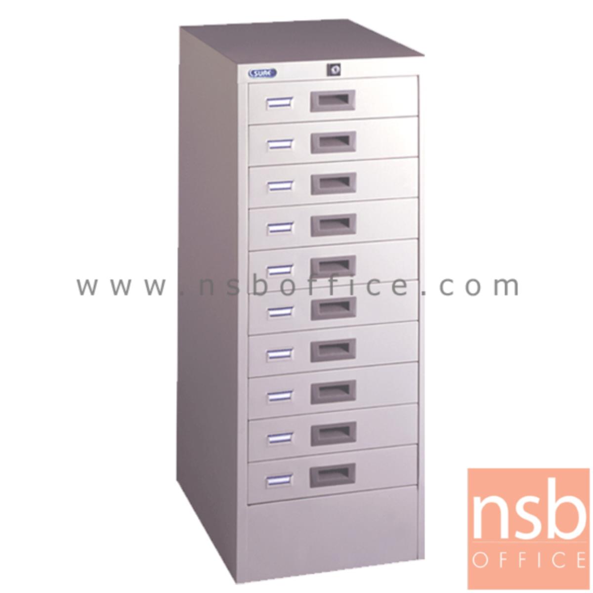E04A010:ตู้เก็บแบบฟอร์ม 10 ลิ้นชัก ตั้งพื้น รุ่น FC-210 ขนาด 37.5*45.7*94 ซม. 