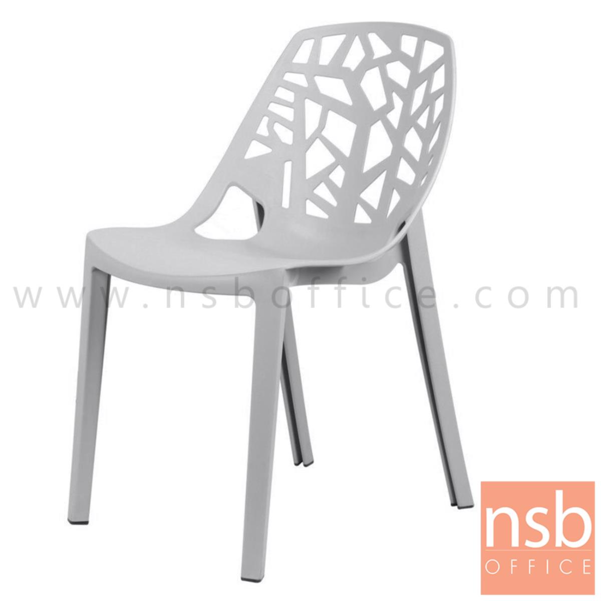 B11A034:เก้าอี้โมเดิร์นพลาสติกโพลี่ล้วน รุ่น mo-564 ขนาด 46.5W cm. 