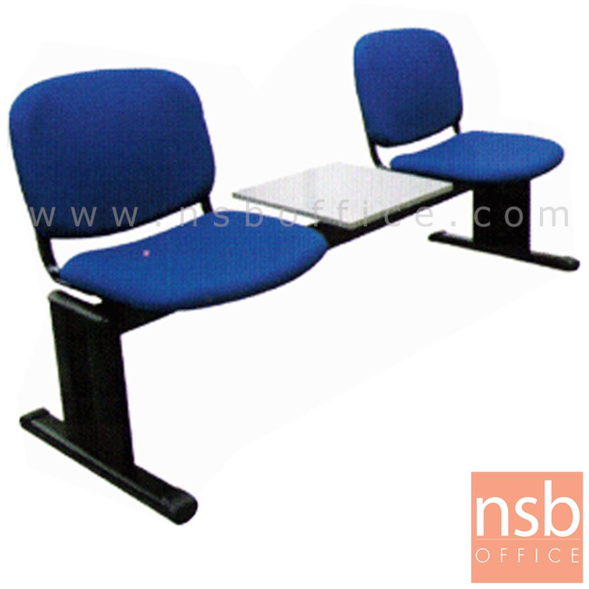 B06A075:เก้าอี้นั่งคอยหุ้มหนังเทียม รุ่น KT-MP 2 ,3 ที่นั่ง ขนาด 158W ,210W cm. พร้อมที่วางของ ขาเหล็ก