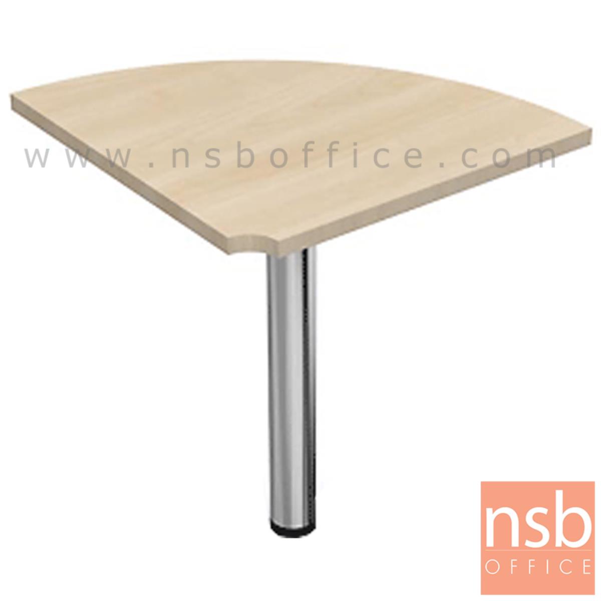 A05A060:โต๊ะเข้ามุมทรงโค้ง  ขนาด R60 cm.   เมลามีน ขากลมโครเมียม