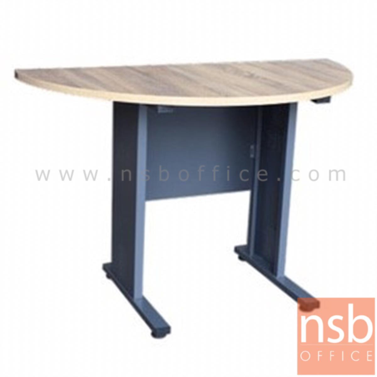 A10A071:โต๊ะเข้ามุม รุ่น Prodigy (โพรดิจี้) ขนาด 120W cm. ขาเหล็ก  สีโซลิคตัดเทาเข้มหรือสีมูจิตัดเทาเข้ม
