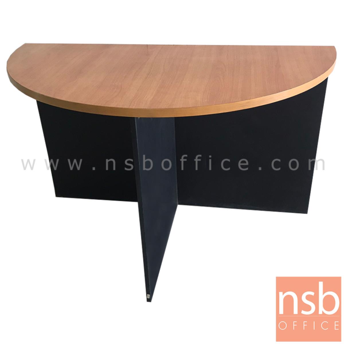 L08A113:โต๊ะเข้ามุม  ขนาด 120W*75H cm. เมลามีน สีเชอร์รี่ดำ